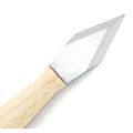 Нож разметочный с полной длиной 195 мм, лезвием размером 35 х 14 мм, углом заострения 45° и углом заточки 35°.